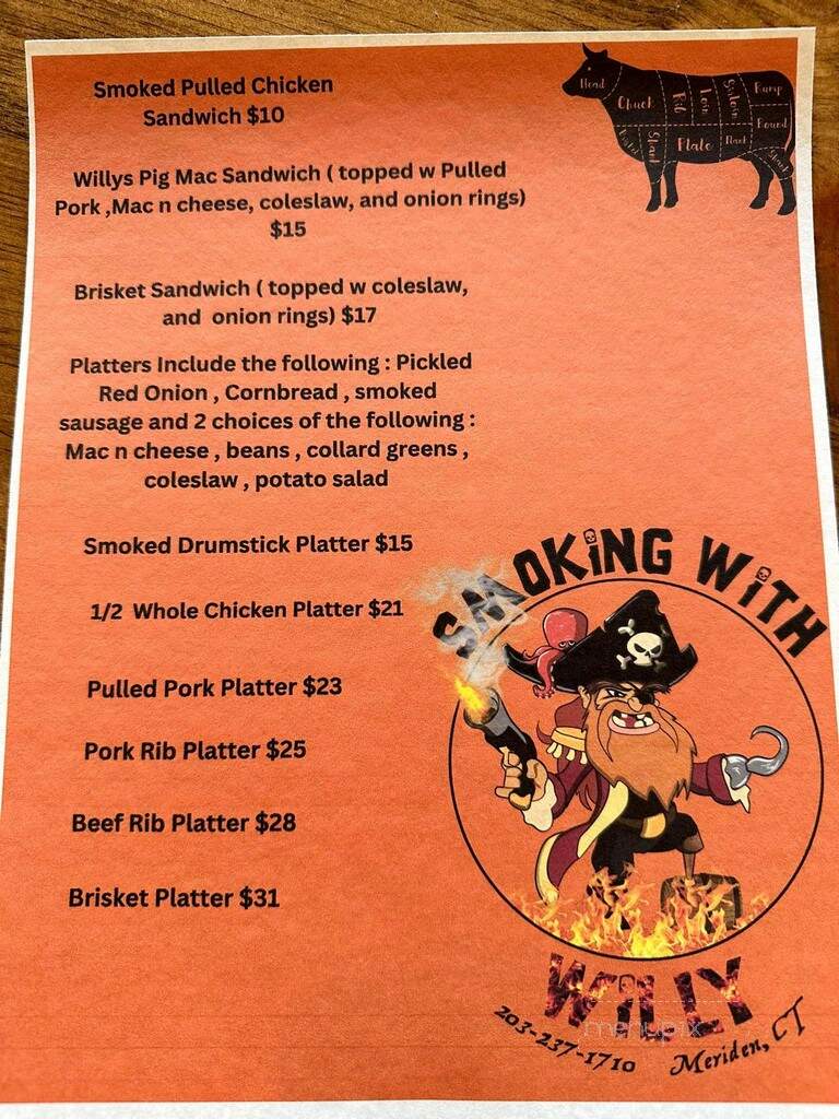 One Eyed Willy's Seafood Shack - Meriden, CT menu_pic