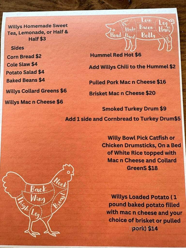 One Eyed Willy's Seafood Shack - Meriden, CT menu_pic