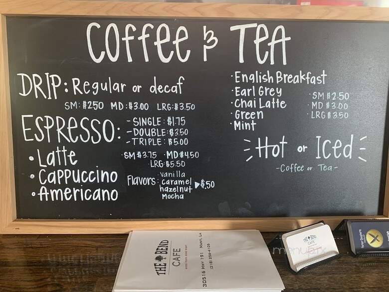 The Bend Cafe - Many, LA menu_pic