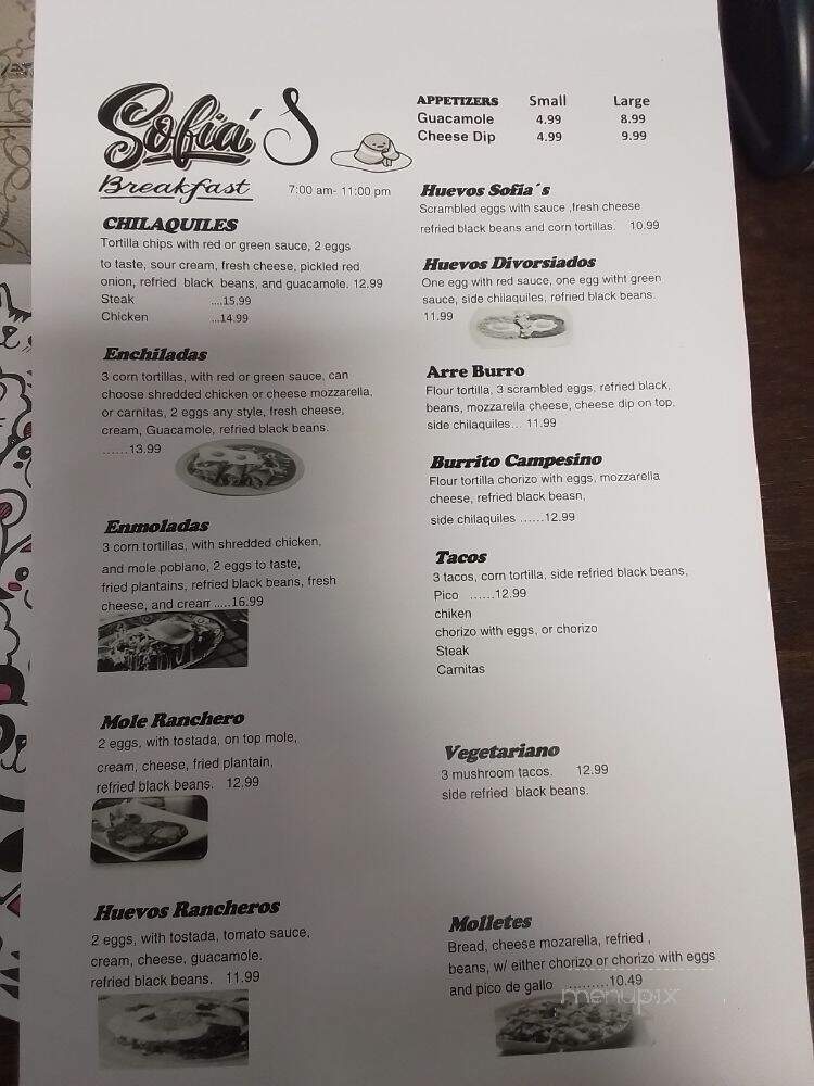 Sofias Mexican Grill - La Grange, KY menu_pic