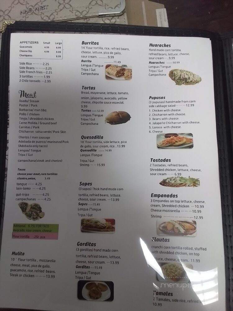 Sofias Mexican Grill - La Grange, KY menu_pic