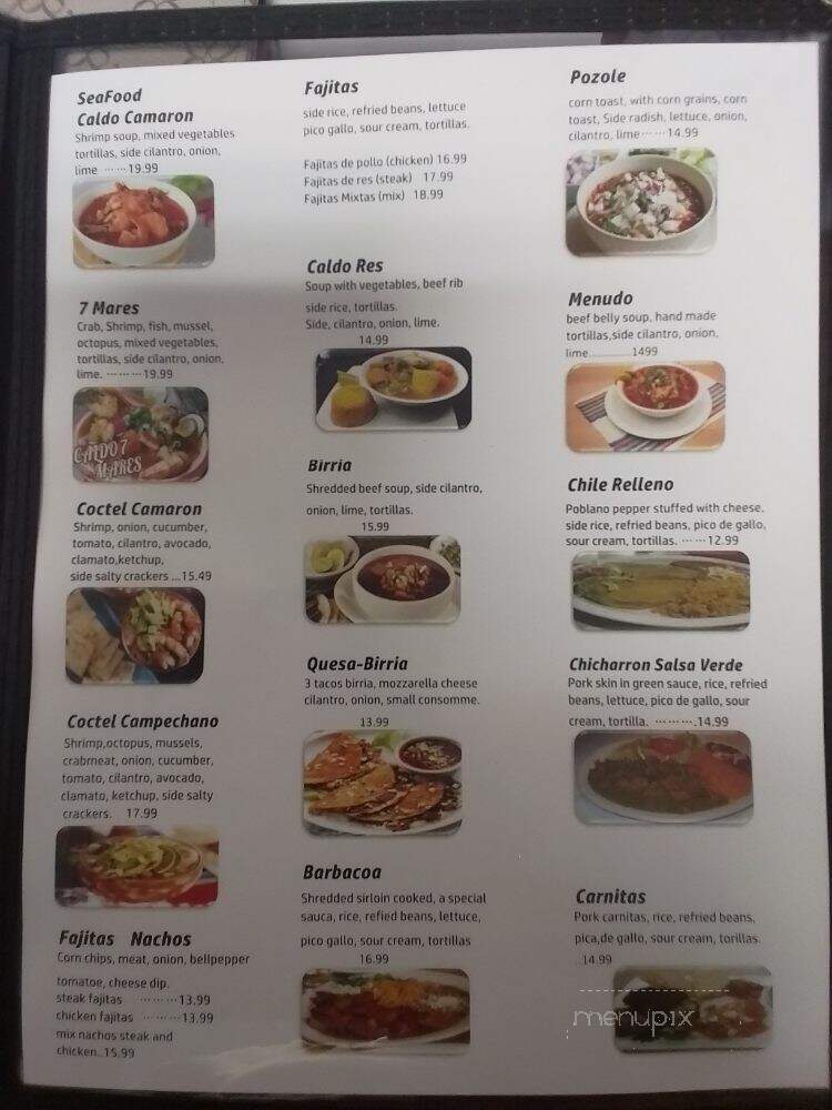 Sofias Mexican Grill - La Grange, KY menu_pic