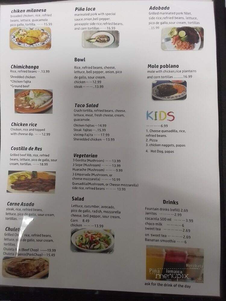 Sofias Mexican Grill - La Grange, KY menu_pic