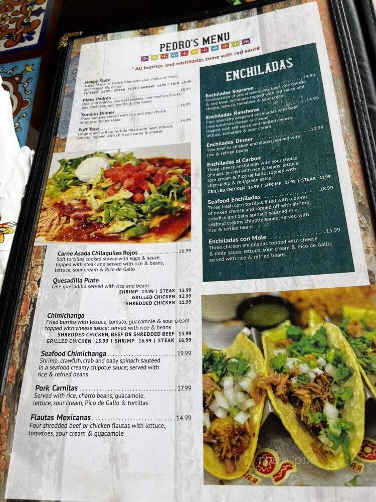 Pedros Tacos & Tequila Bar - Robertsdale, AL menu_pic