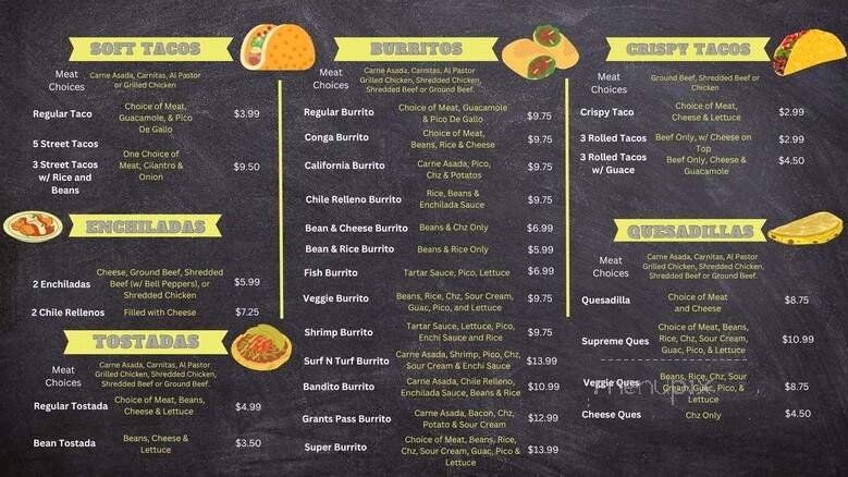 Ediberto's Taco Shop - Grants Pass, OR menu_pic