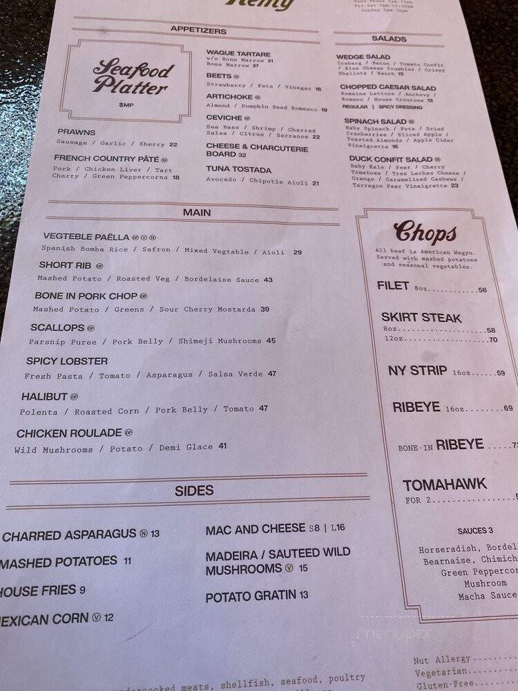 The Remy - San Diego, CA menu_pic