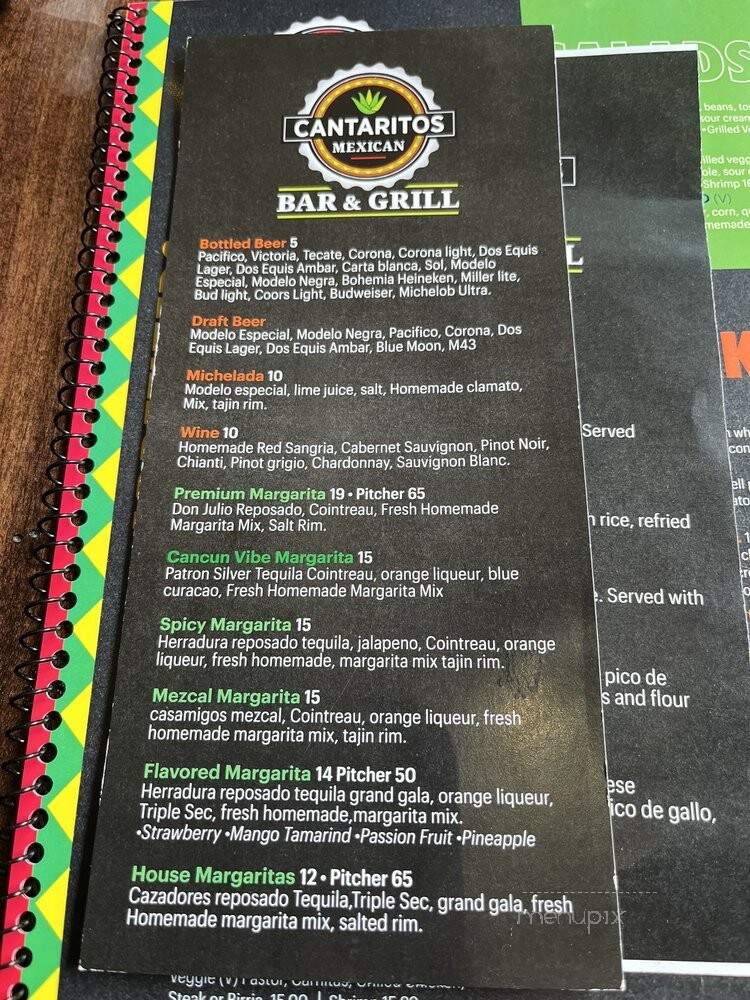 Cantaritos Mexican Bar & Grill - Royal Oak, MI menu_pic