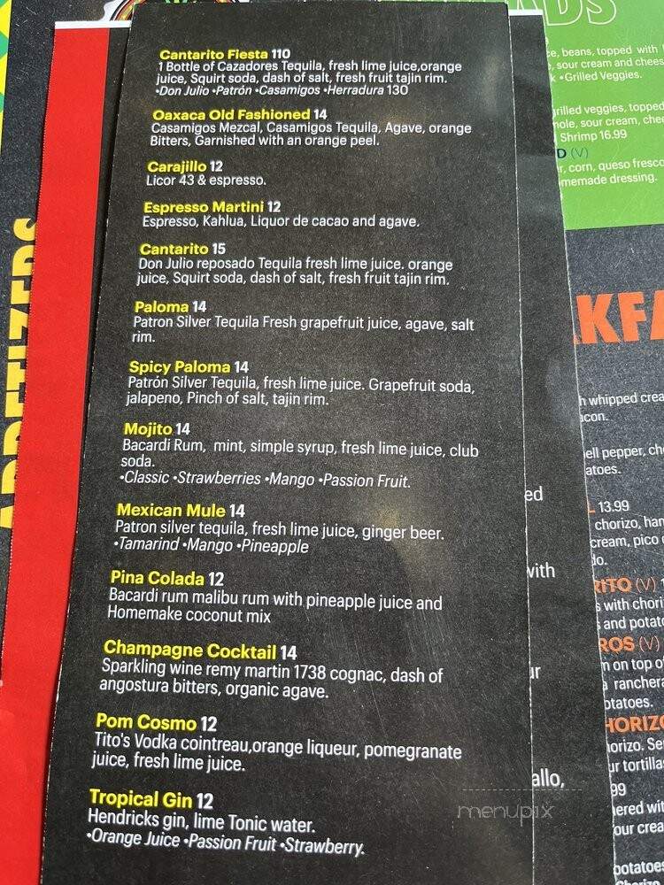 Cantaritos Mexican Bar & Grill - Royal Oak, MI menu_pic