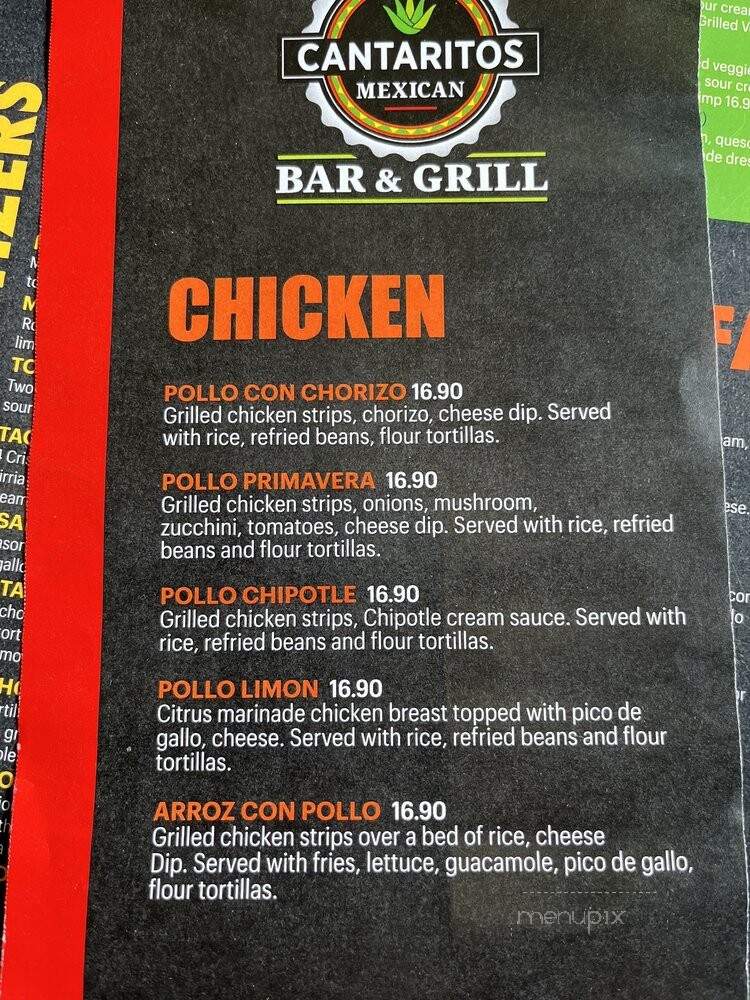 Cantaritos Mexican Bar & Grill - Royal Oak, MI menu_pic
