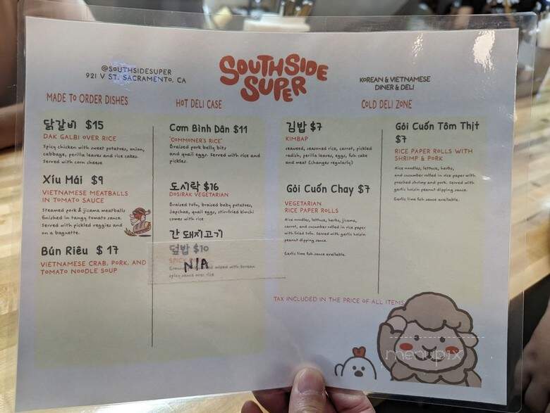 Southside Super - Sacramento, CA menu_pic