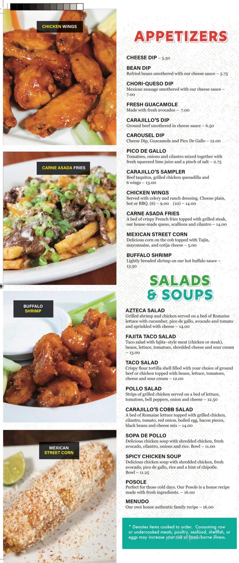 Carajillo's Mexican Kitchen - Raleigh, NC menu_pic
