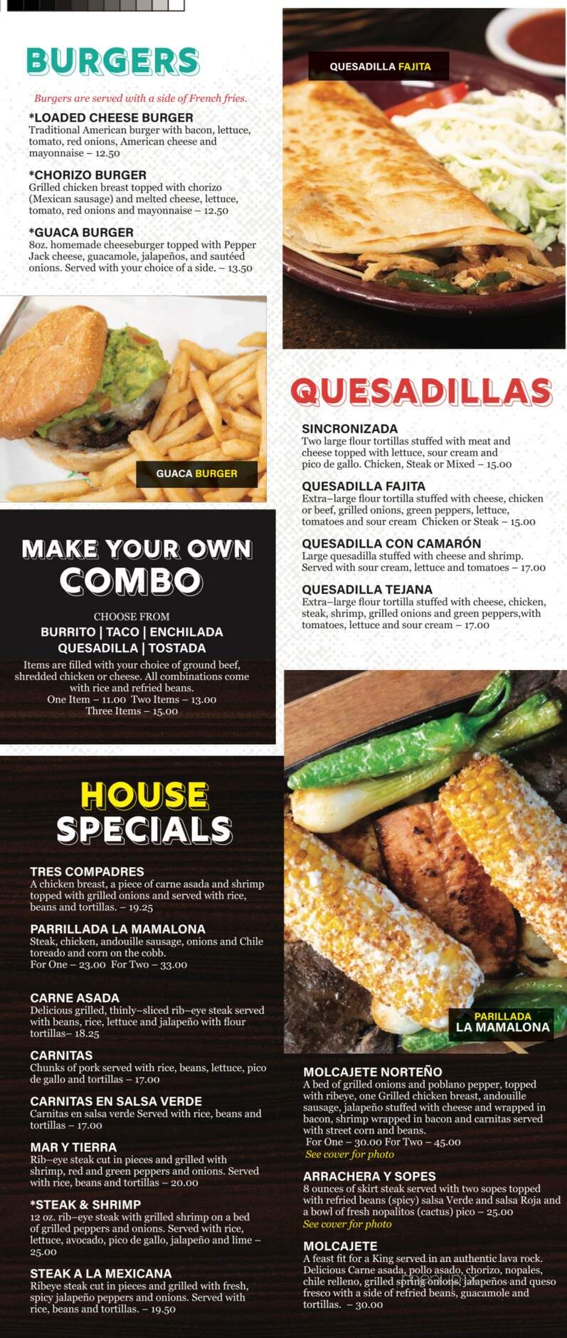 Carajillo's Mexican Kitchen - Raleigh, NC menu_pic