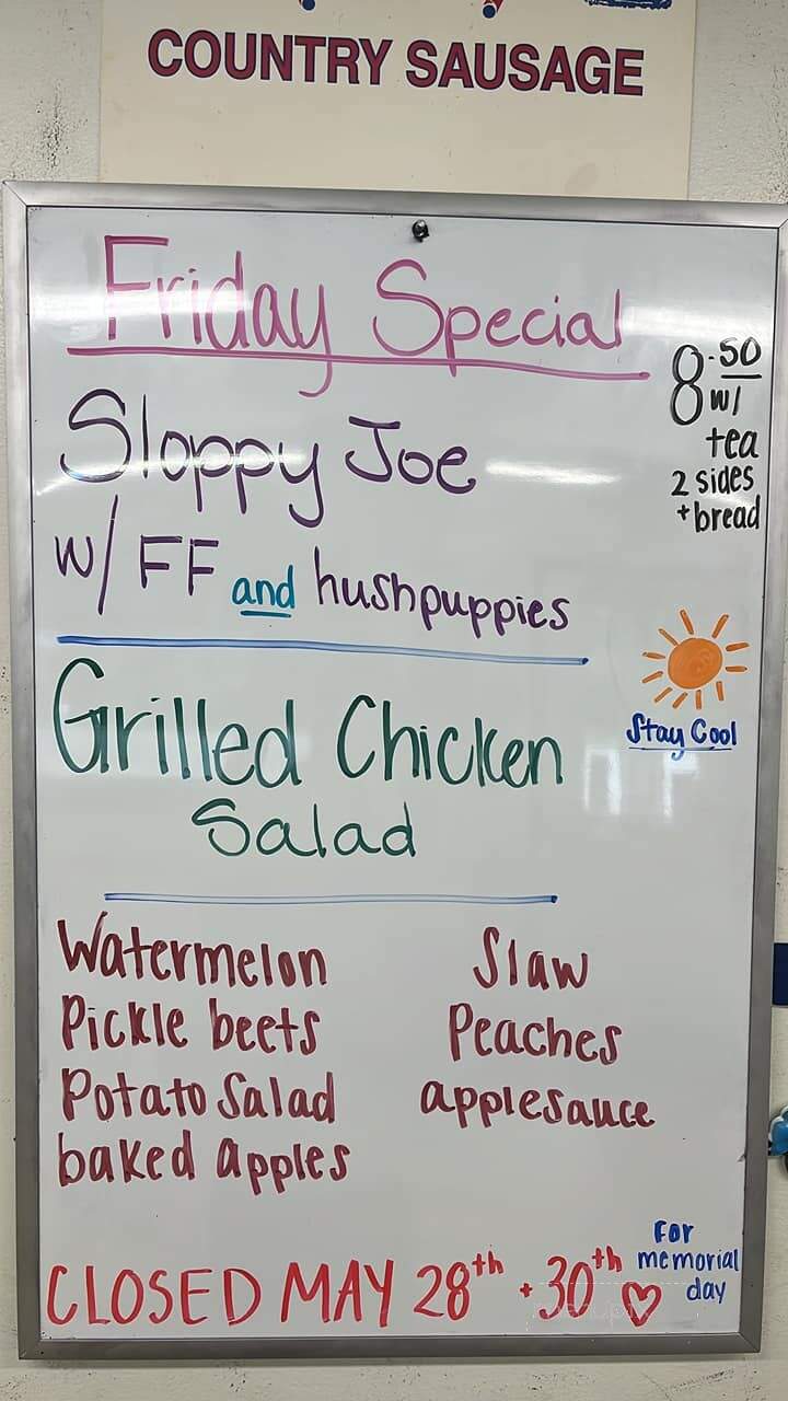 3 Sisters Cafe - Reidsville, NC menu_pic