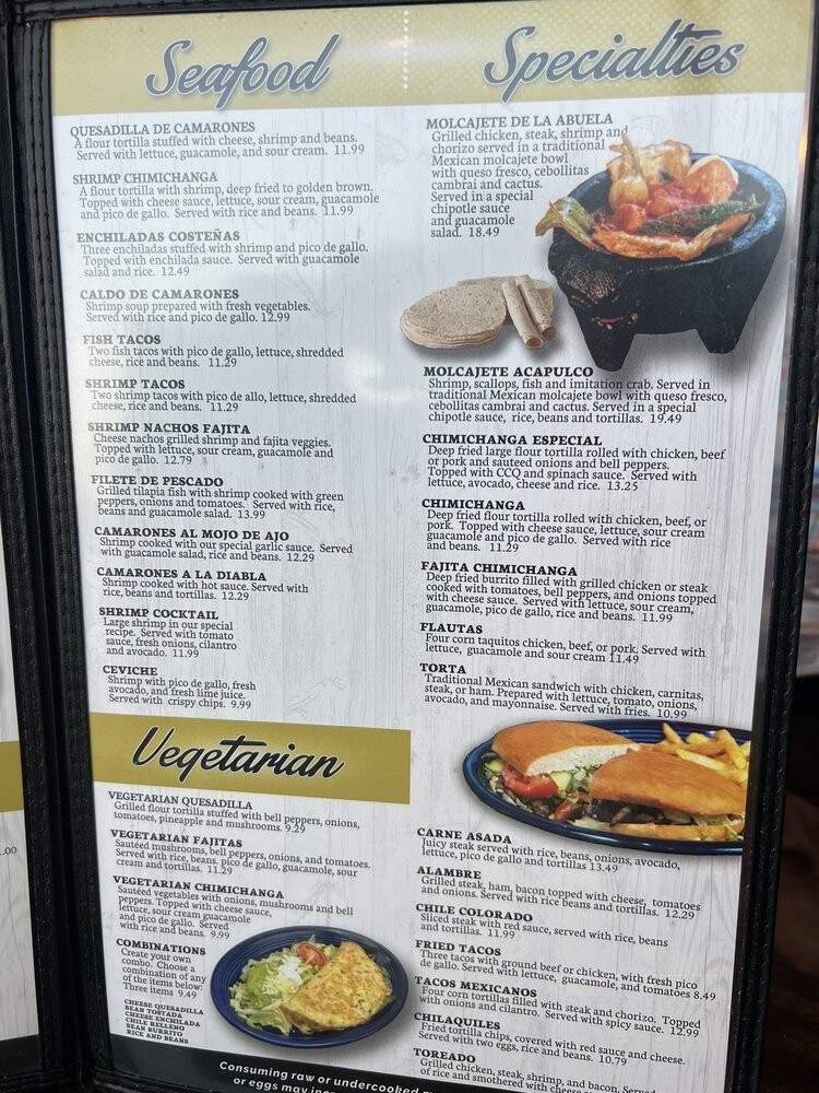 Molcajete Mexican Food - Excelsior Springs, MO menu_pic