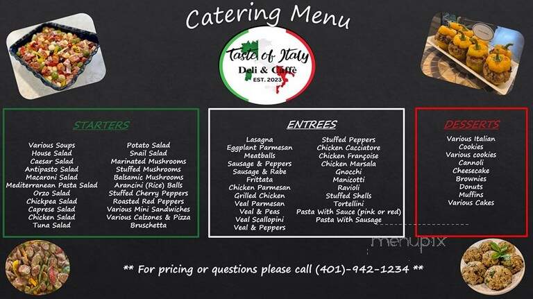 Taste of Italy Deli & Caffe - Johnston, RI menu_pic