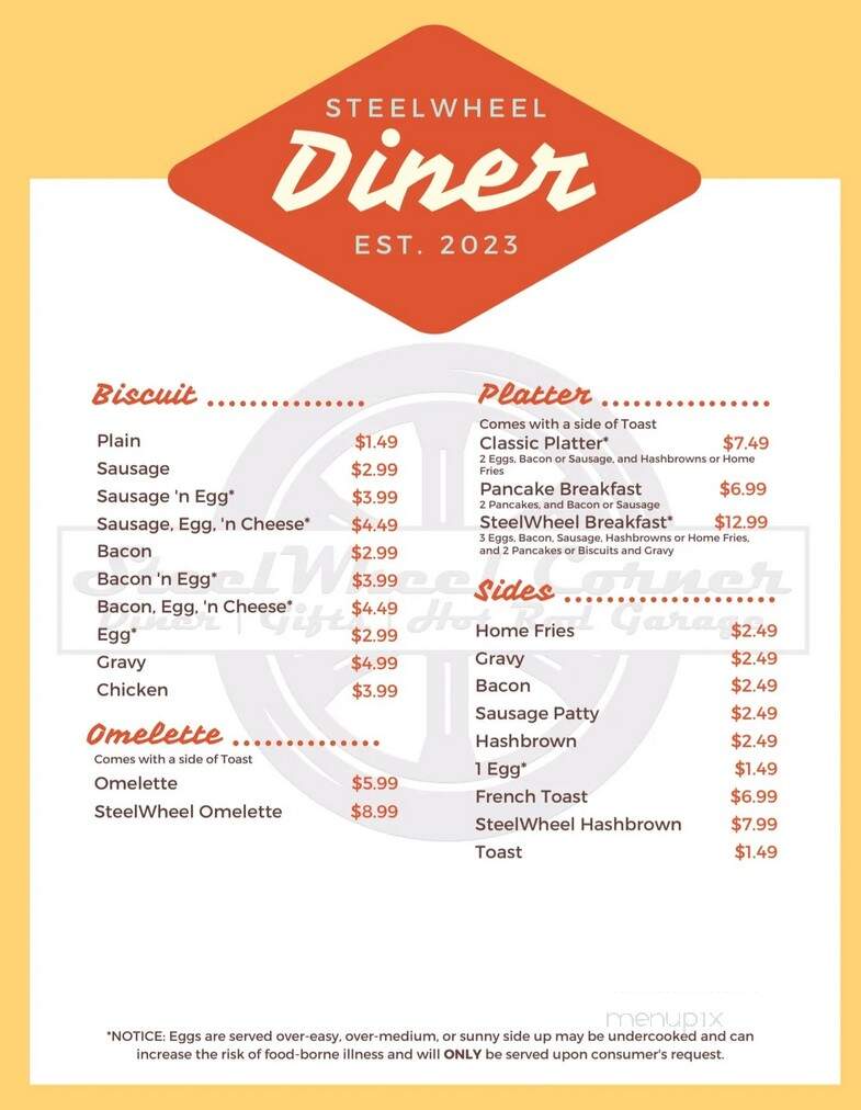 Steel Wheel Corner - Benton, TN menu_pic