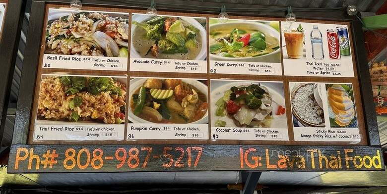 Lava Thai Food - Keaau, HI menu_pic