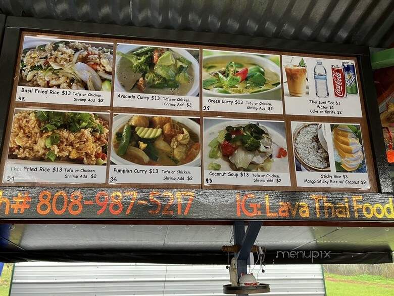 Lava Thai Food - Keaau, HI menu_pic