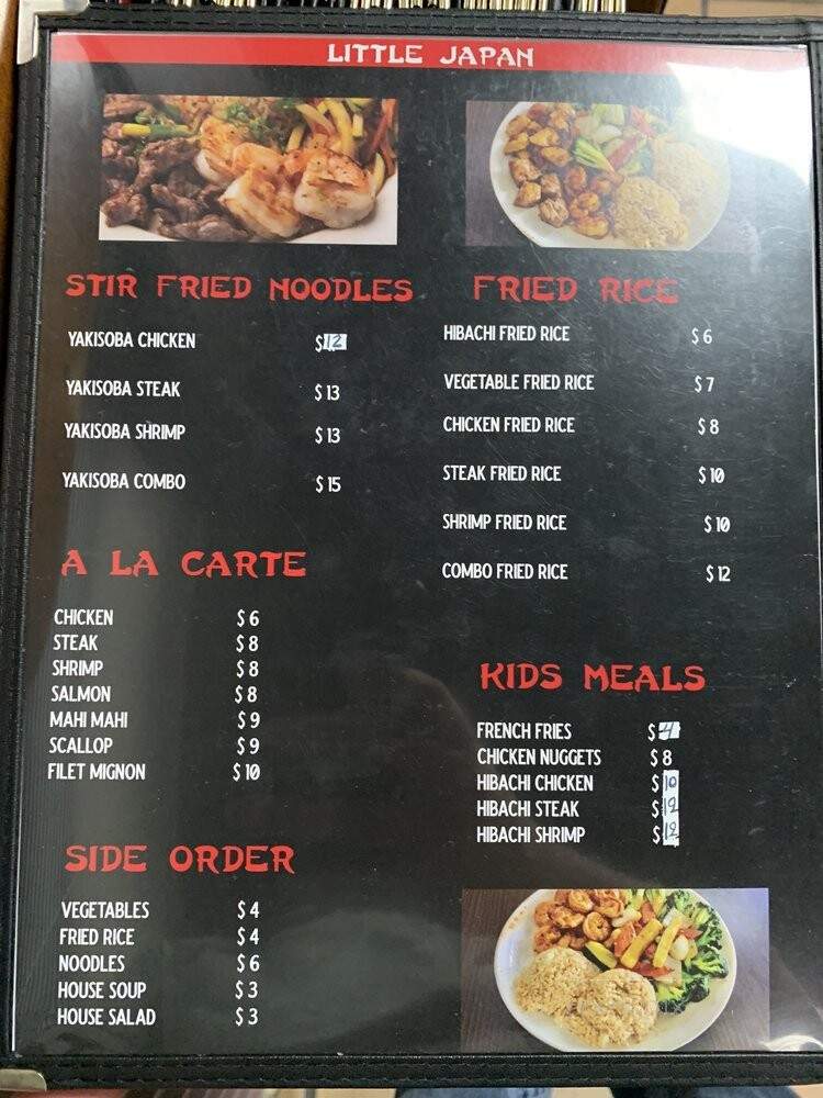 Little Japan Hibachi Kitchen - Hodgenville, KY menu_pic