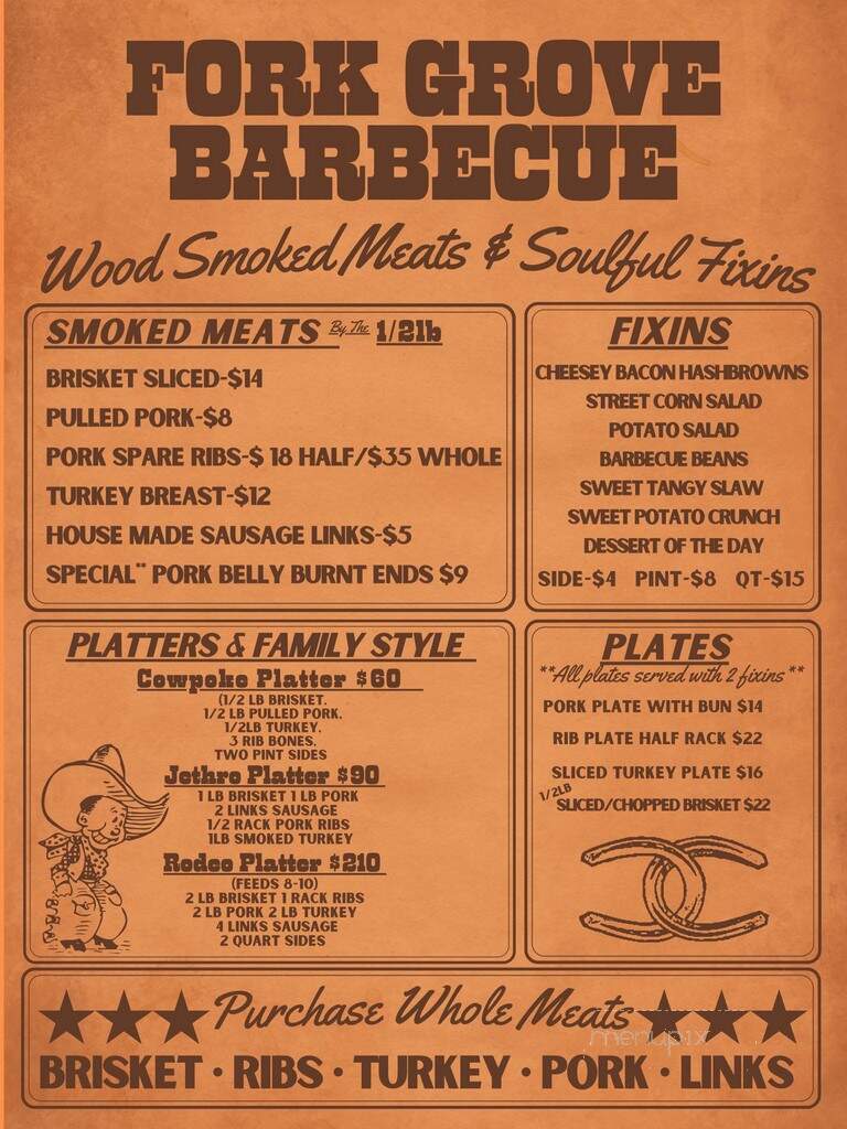 Fork Grove Barbecue - Anderson, SC menu_pic