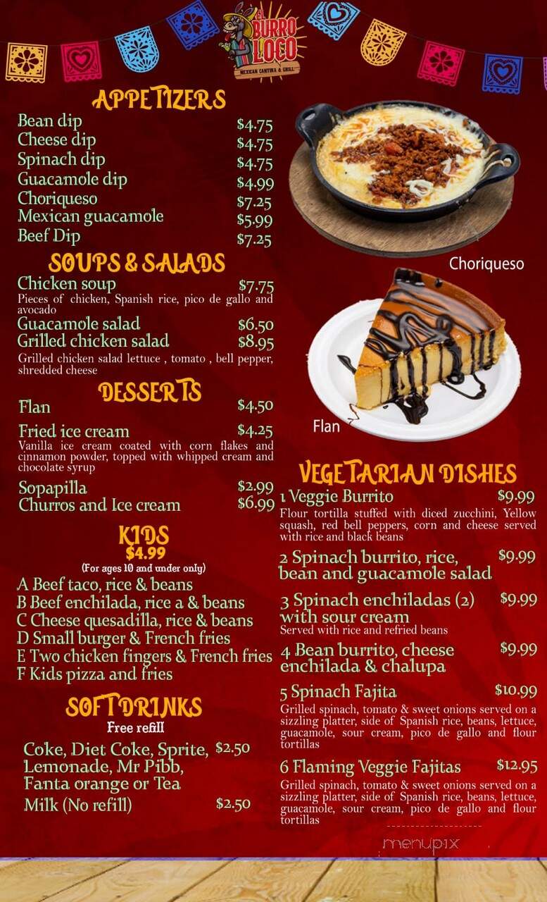 El Burro Loco - Cleveland, AL menu_pic