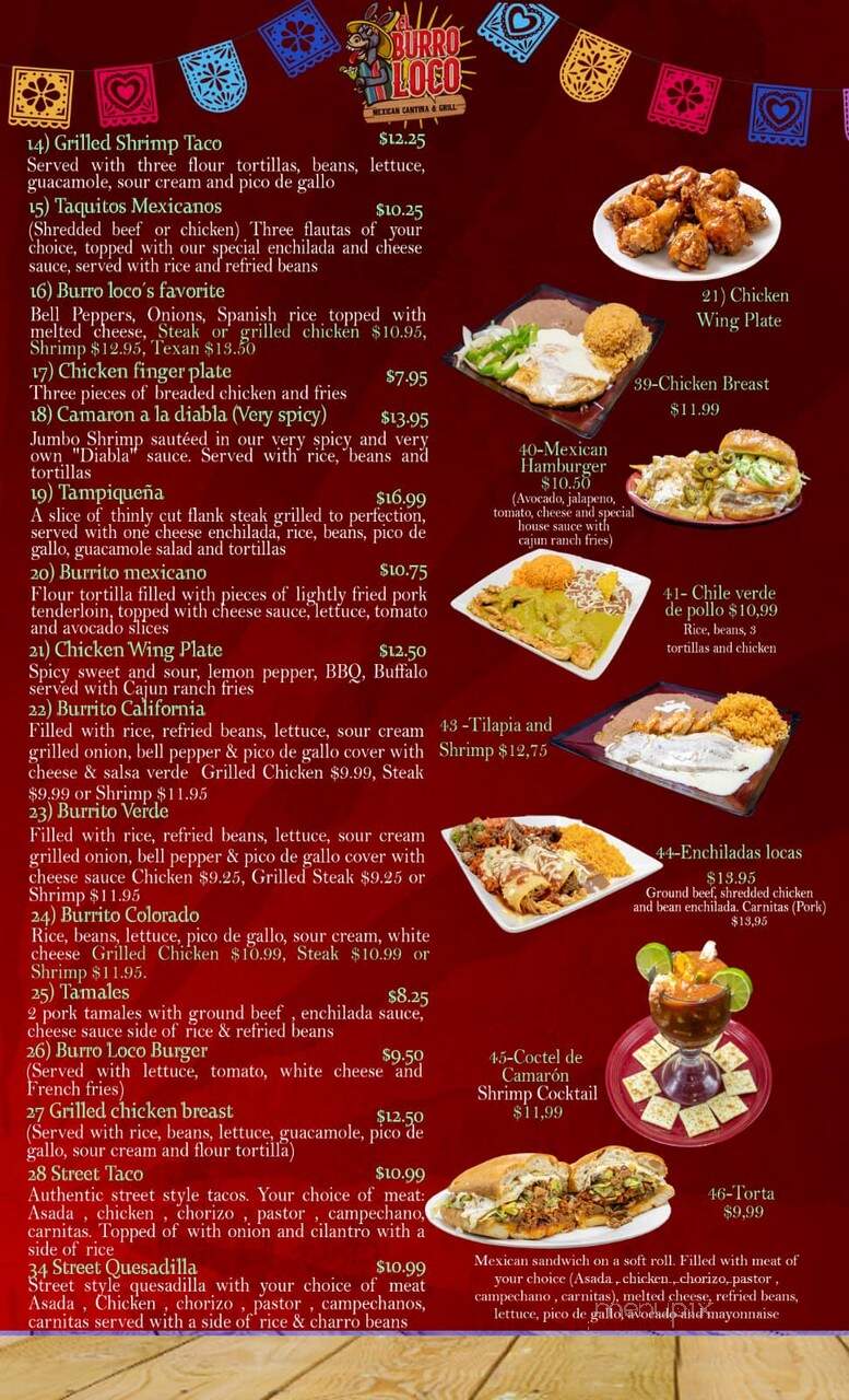 El Burro Loco - Cleveland, AL menu_pic