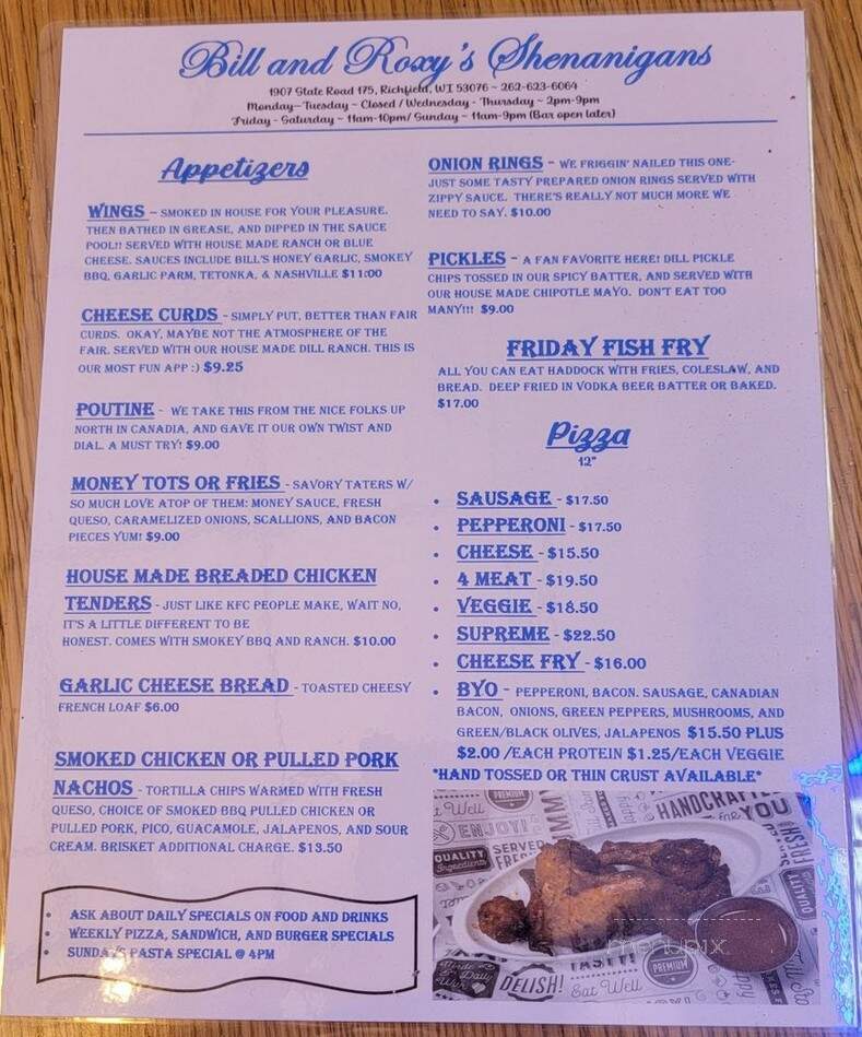 Bill and Roxy's Shenanigans - Richfield, WI