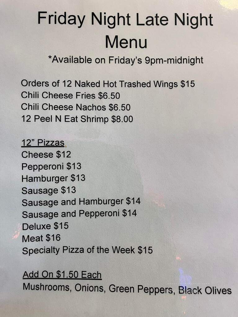 Crazy Train Saloon & Grill - Waterloo, IL menu_pic