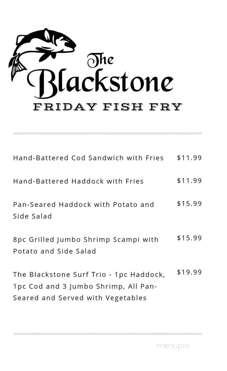 The Blackstone Bar and Grill - Rochelle, IL menu_pic