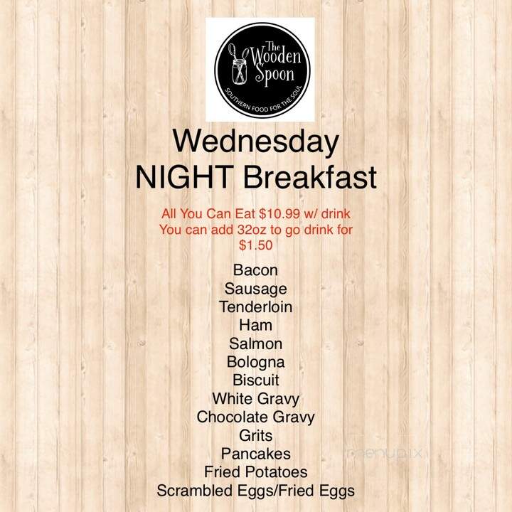The Wooden Spoon - Pontotoc, MS menu_pic