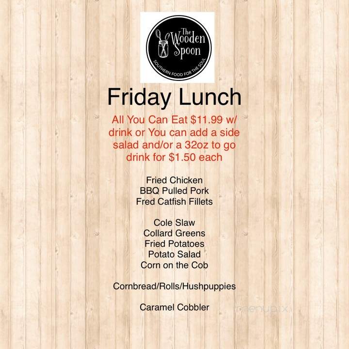 The Wooden Spoon - Pontotoc, MS menu_pic