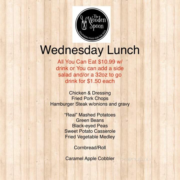 The Wooden Spoon - Pontotoc, MS menu_pic
