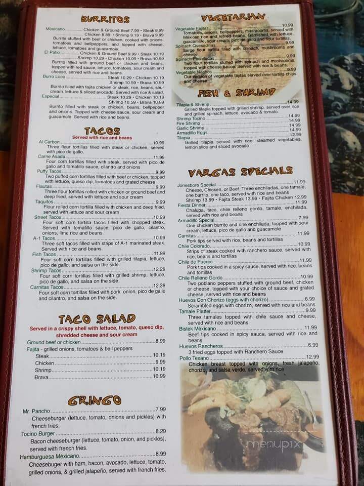Armadillo Mexican Grill - Olla, LA menu_pic