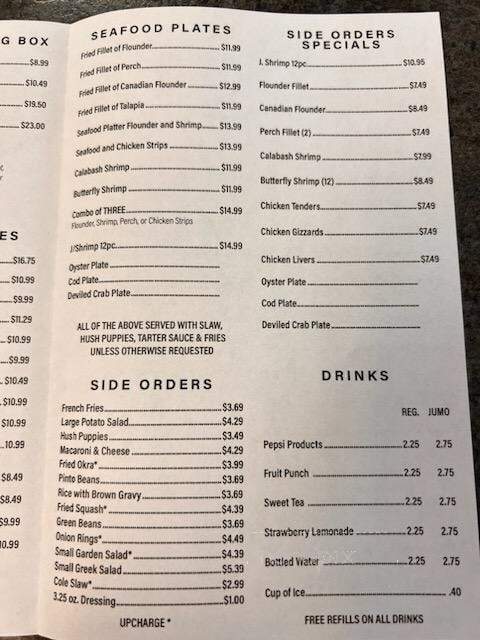 Chicken Coop - Chester, SC menu_pic