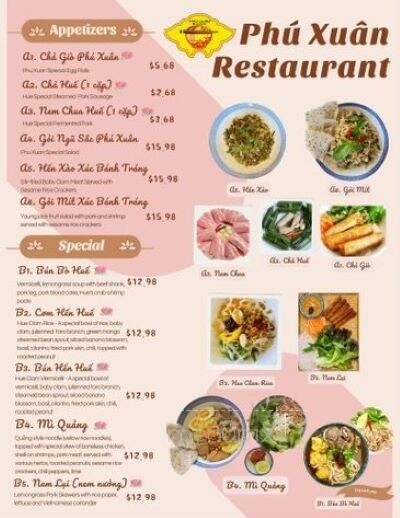 Phu Xuan Vietnamese Restaurant - Houston, TX menu_pic