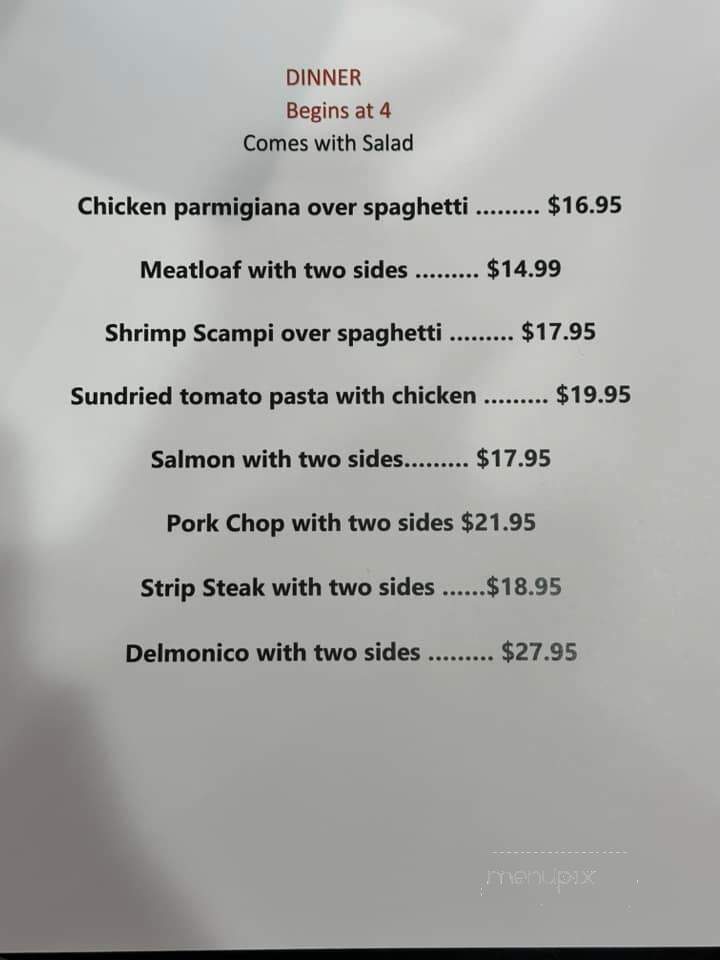 Gabby Rays Diner - Walton, NY menu_pic
