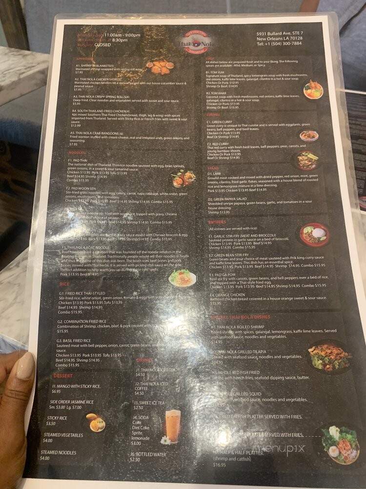 Thai Nola - New Orleans, LA menu_pic