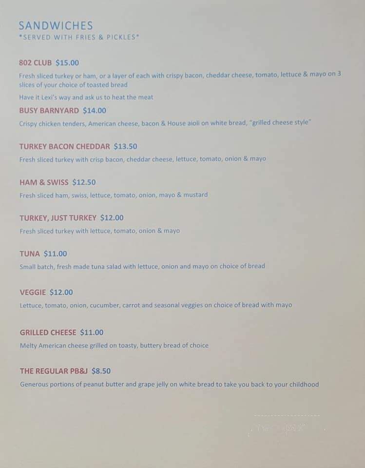 802 Longshots - Ticonderoga, NY menu_pic