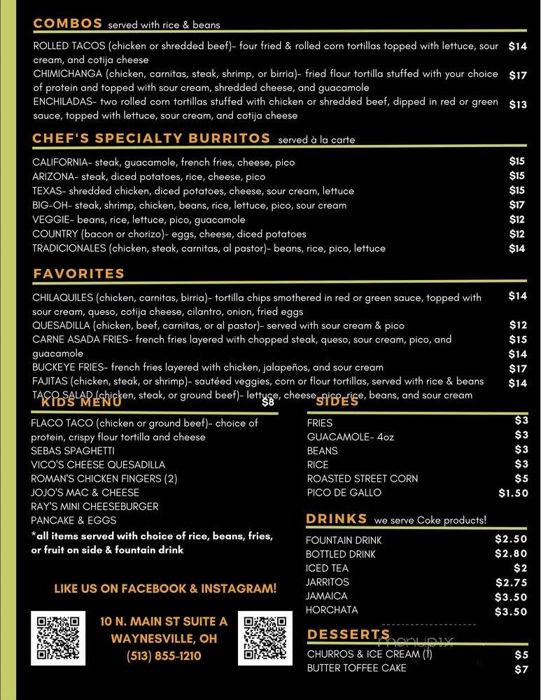 Mami Fina's - Waynesville, OH menu_pic