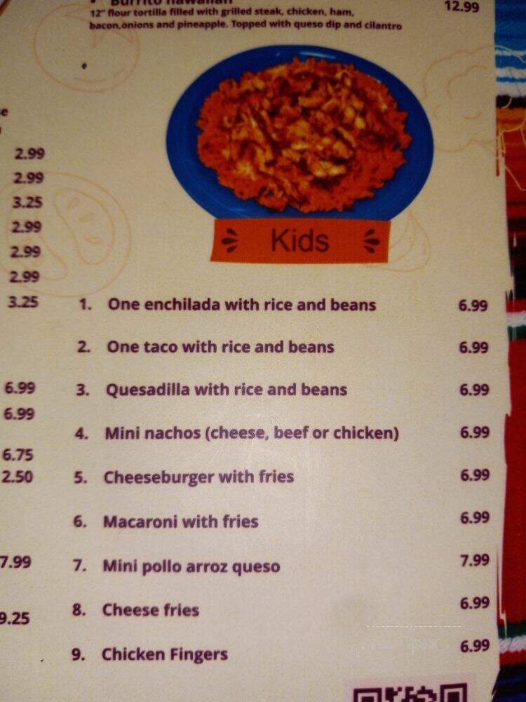 El Barril - Taylor Ridge, IL menu_pic
