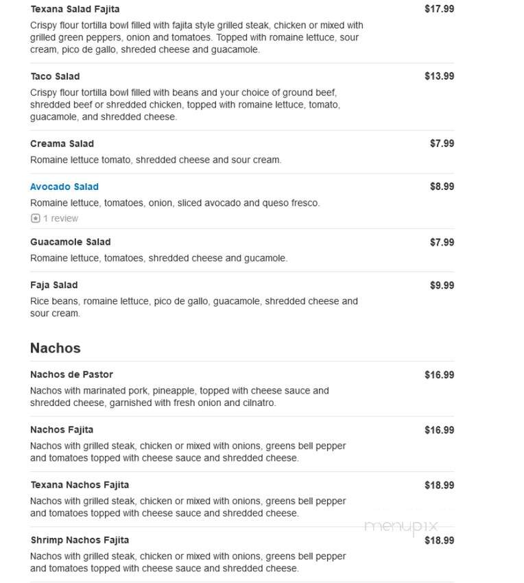 Pineapple Tequila - Venice, FL menu_pic