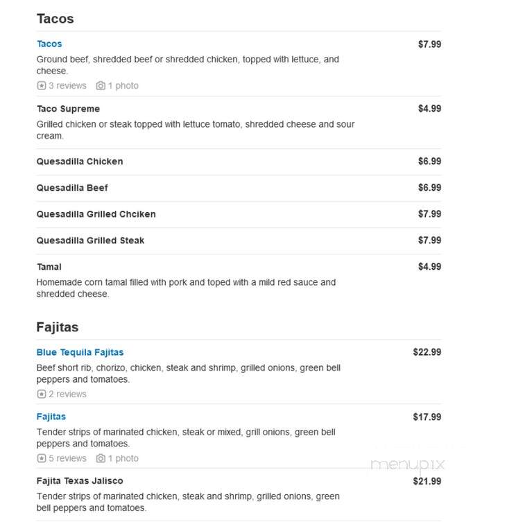 Pineapple Tequila - Venice, FL menu_pic