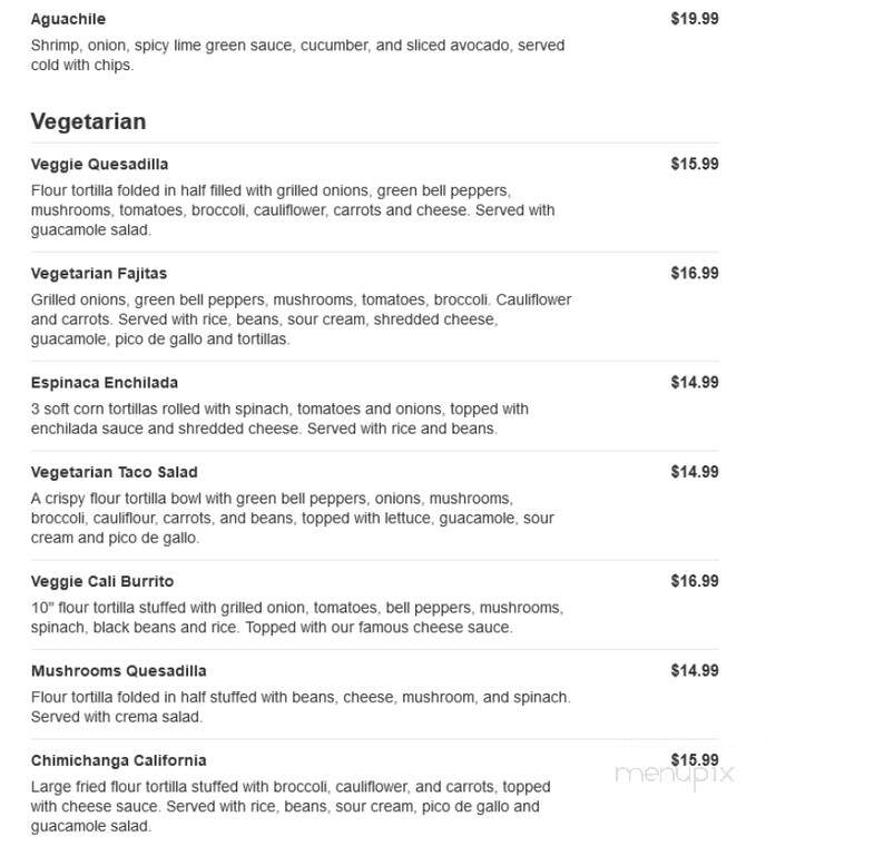 Pineapple Tequila - Venice, FL menu_pic