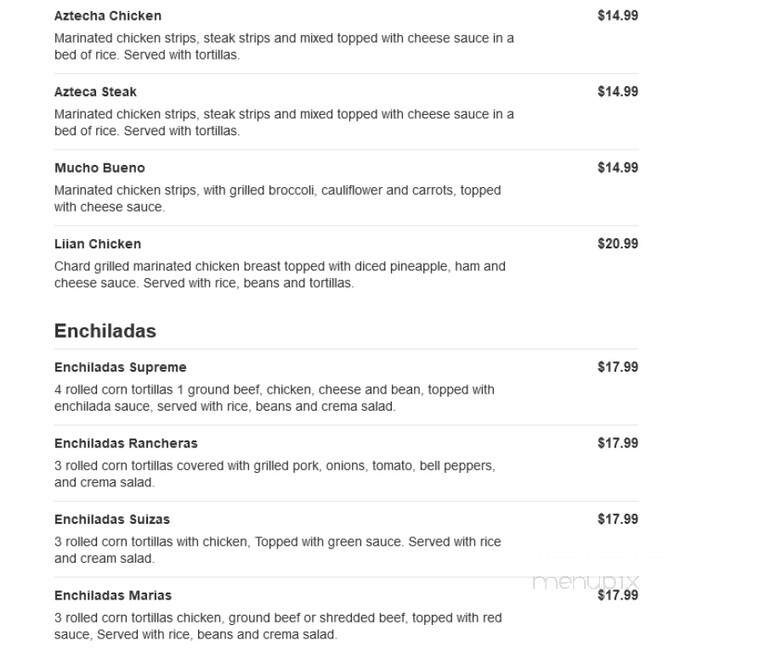 Pineapple Tequila - Venice, FL menu_pic