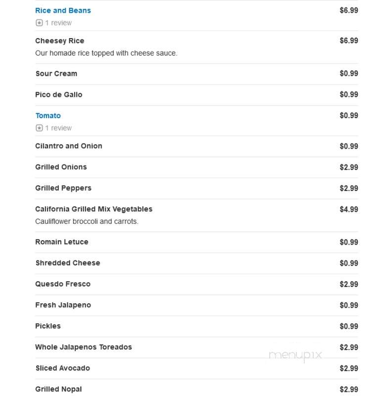 Pineapple Tequila - Venice, FL menu_pic