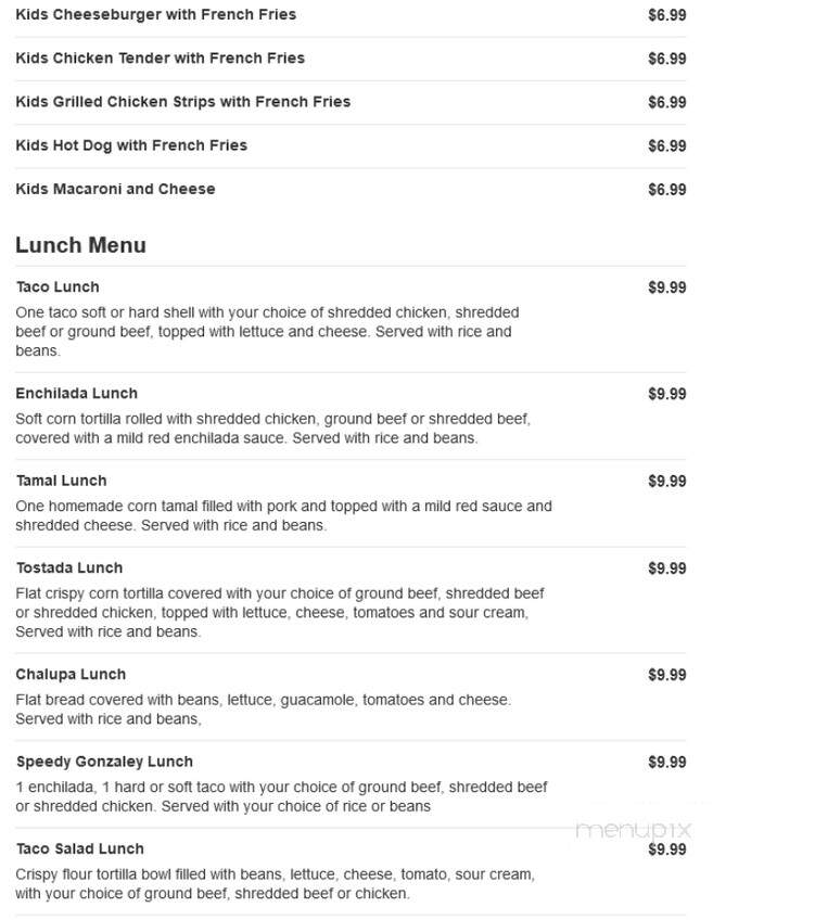 Pineapple Tequila - Venice, FL menu_pic
