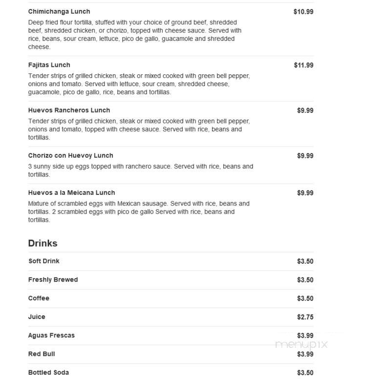 Pineapple Tequila - Venice, FL menu_pic
