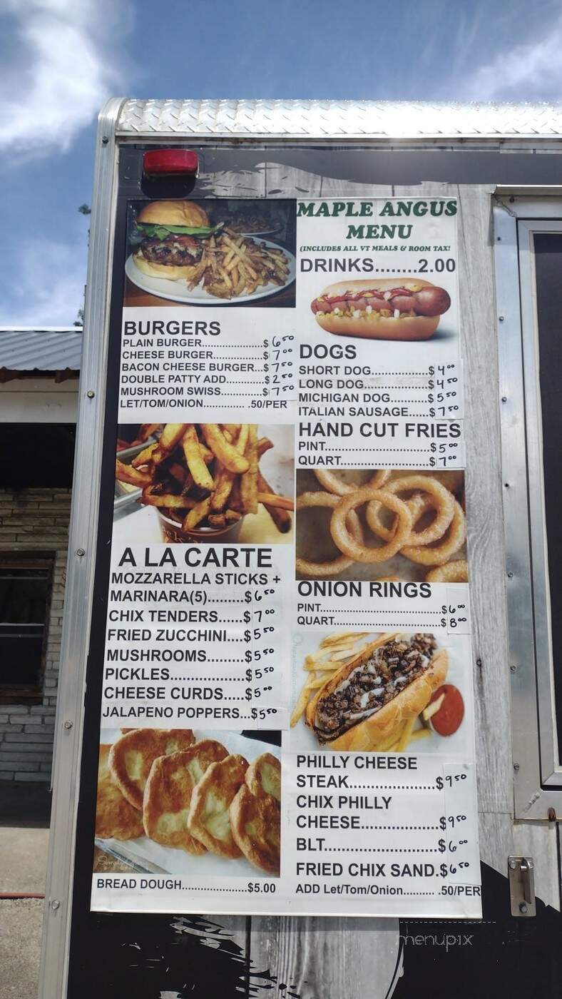 The Maple Angus - Center Rutland, VT menu_pic