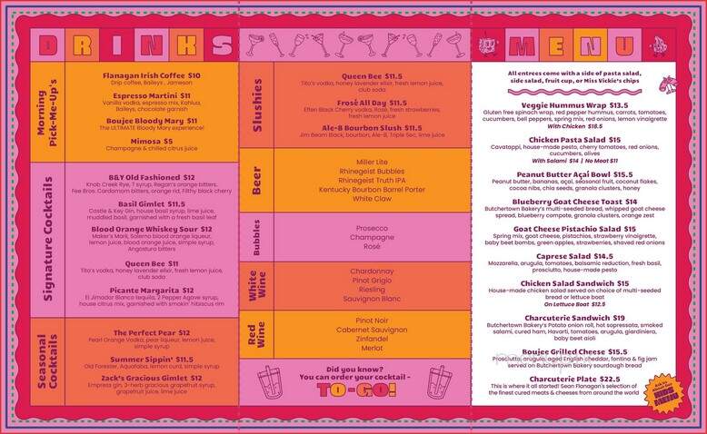 Blondie & Jim's Bistro - Prospect, KY menu_pic