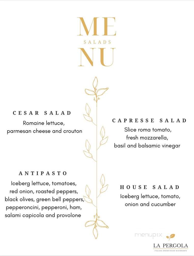 La Pergola Italian Argentinian Ristorante - Hernando, FL menu_pic